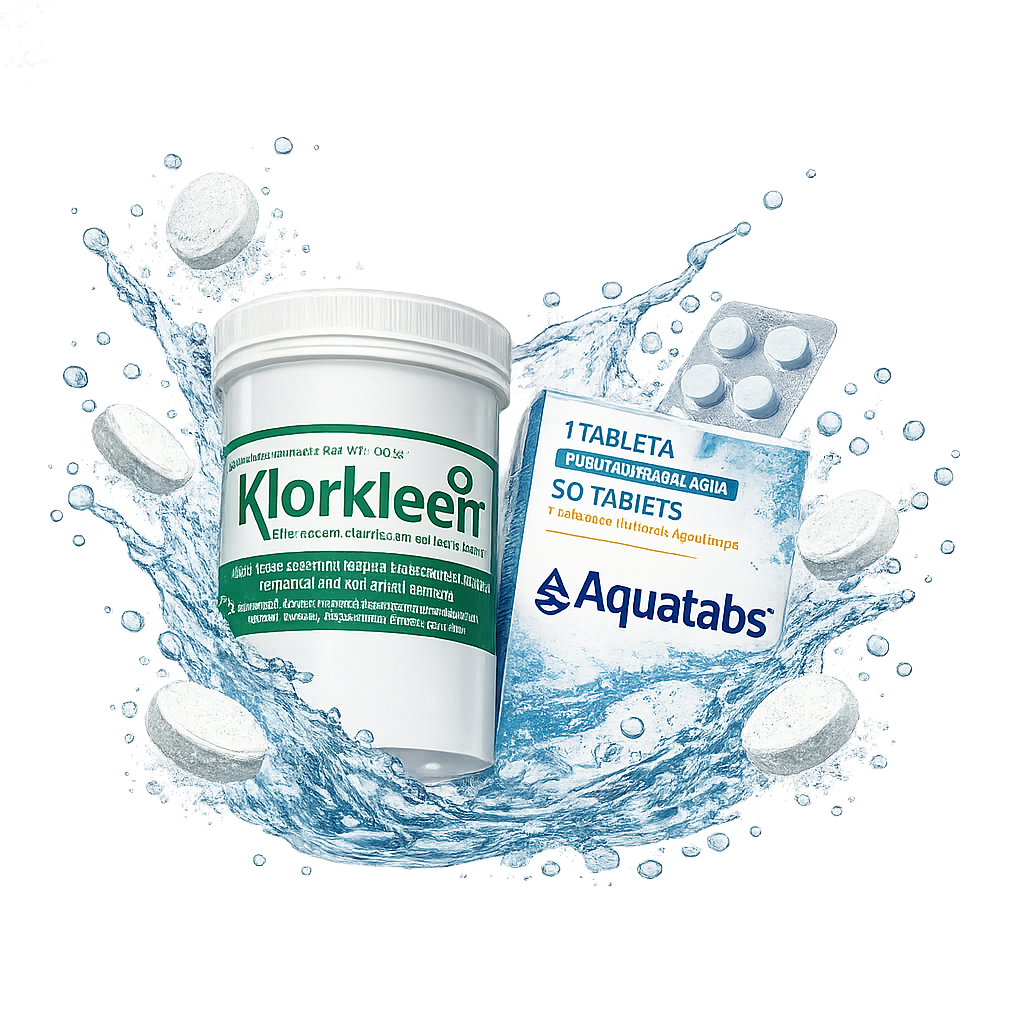 Productos Klorkleen y Aquatabs